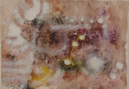 Detail of a painting by Mark Tobey